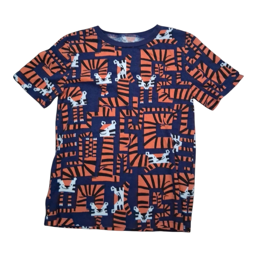 H&M Kids Short Sleeve Tee - Orange and Blue Tiger Design